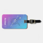 タウラス〔占星術の〕十二宮図スターサインウォーター色占星術 ラゲッジタグ (正面横)