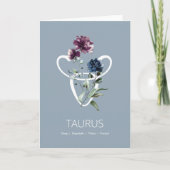 タウラス〔占星術の〕十二宮図スターサイン誕生日カード カード (正面)