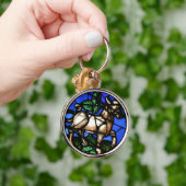 タウラス〔占星術の〕十二宮図ステンドグラスノートルダムデパリRK キーホルダー (手)