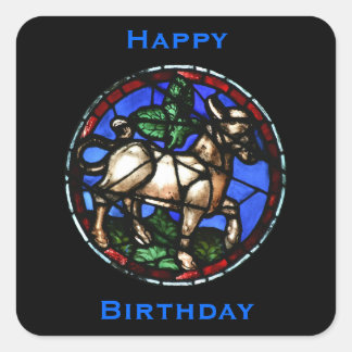 タウラス〔占星術の〕十二宮図ステンドグラスノートルダムドパリセント スクエアシール