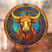 タウラス〔占星術の〕十二宮図フェイクサインステンドグラス窓にしがみつく ウィンドウサイン (シート2)