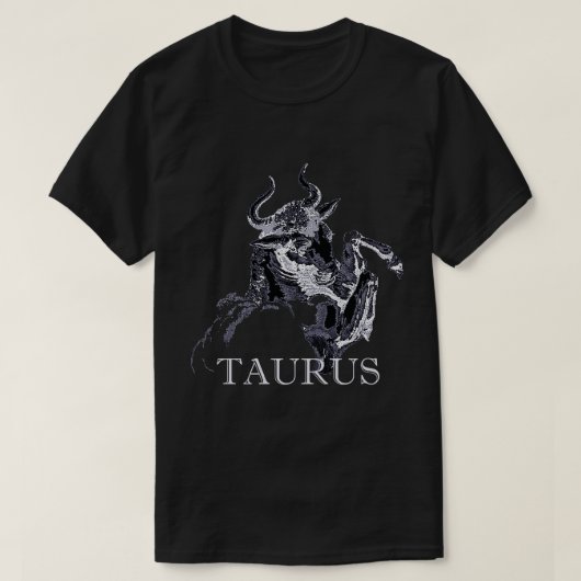 タウラス〔占星術の〕十二宮図ブルメンズベーシック Tシャツ (デザイン正面)