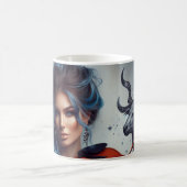 タウラス〔占星術の〕十二宮図ミュージシャンヴァイオリン コーヒーマグカップ (中央)