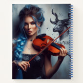 タウラス〔占星術の〕十二宮図ミュージシャンヴァイオリン ノートブック (裏面)