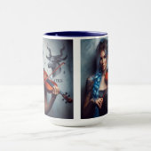 タウラス〔占星術の〕十二宮図ミュージシャンヴァイオリン マグカップ (中央)