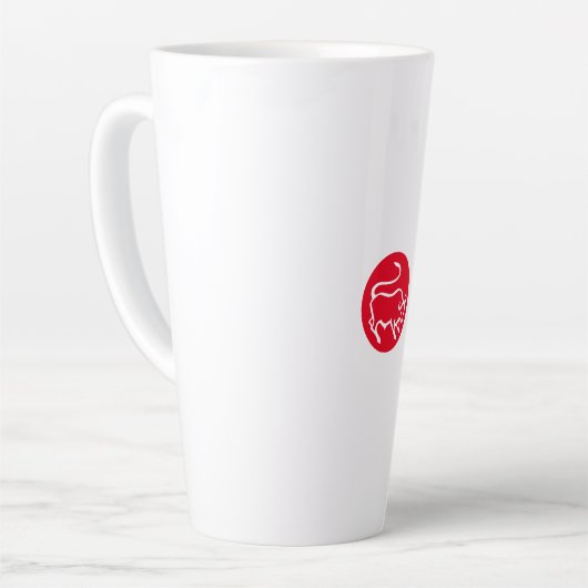 タウラス〔占星術の〕十二宮図モダンサインミニマリストエレガント平野 カフェラテマグ (左アングル)