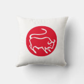 タウラス〔占星術の〕十二宮図モダンサインミニマリストエレガント平野 クッション (裏面)