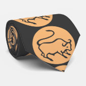 タウラス〔占星術の〕十二宮図モダンサインミニマリストエレガント平野 ネクタイ (ロール)