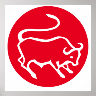 タウラス〔占星術の〕十二宮図モダンサインミニマリストエレガント平野 ポスター