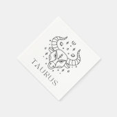 タウラス〔占星術の〕十二宮図占星術の標識 スタンダードカクテルナプキン (角)