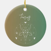 タウラス〔占星術の〕十二宮図占星術星記号グラデーション セラミックオーナメント (裏面)