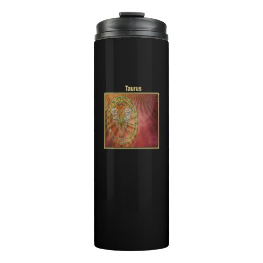 タウラス〔占星術の〕十二宮図星占デザイン占星術 タンブラー (正面)