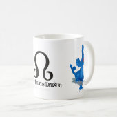 タウラス〔占星術の〕十二宮図星占ブルードラゴンラフ コーヒーマグカップ (正面右)