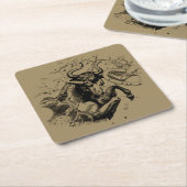 タウラス〔占星術の〕十二宮図星座ヘベリアス1690上のタウペ スクエアペーパーコースター (アングル)