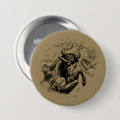 タウラス〔占星術の〕十二宮図星座ヘベリアス1690 缶バッジ (正面&裏面)