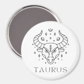 タウラス〔占星術の〕十二宮図標識占星術 マグネット (正面/裏面)