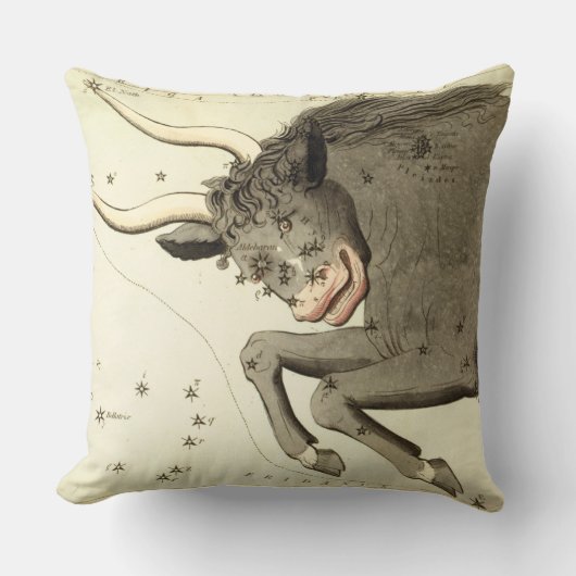 タウラス〔占星術の〕十二宮図標識 クッション (正面)