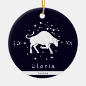 タウラス〔占星術の〕十二宮図記号占星術記号名年 セラミックオーナメント (正面)