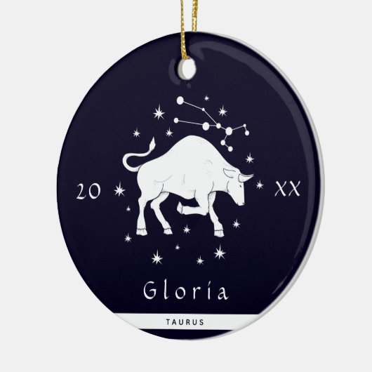 タウラス〔占星術の〕十二宮図記号占星術記号名年 セラミックオーナメント (左)