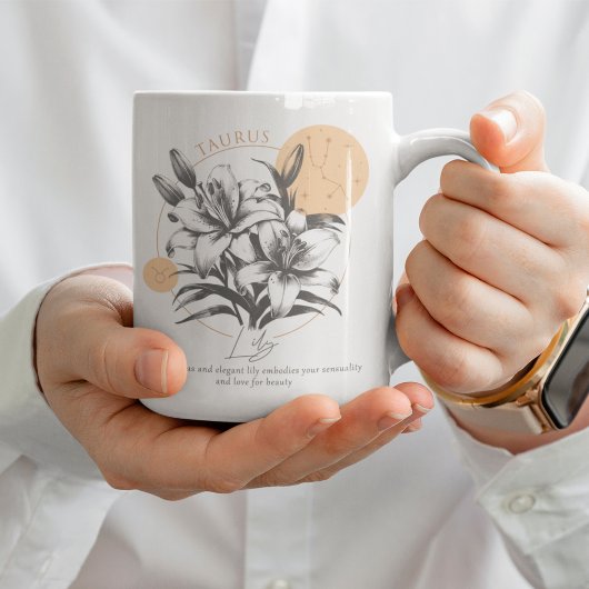 タウラス〔占星術の〕十二宮図誕生花月誕生日 コーヒーマグカップ