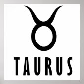 タウラス〔占星術の〕十二宮図 ポスター (正面)