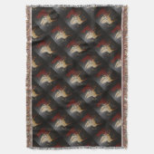 タウランブルズアニマル抽象芸術アート スローブランケット (正面縦)