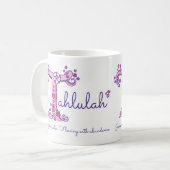 タウラー名doodle letter T art mugを意味する コーヒーマグカップ (正面左)