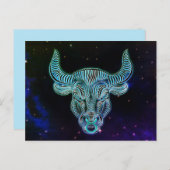 タウルスザブル〔占星術の〕十二宮図はがき ポストカード (正面/裏面)