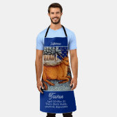 タウルスザブル〔占星術の〕十二宮図サインバースデーパーティー エプロン (着用した状態)