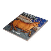 タウルスザブル〔占星術の〕十二宮図サインバースデーパーティー タイル (側面)