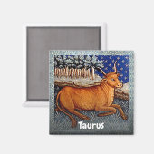 タウルスザブル〔占星術の〕十二宮図サインバースデーパーティー マグネット (正面/裏面)