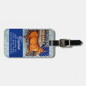 タウルスザブル〔占星術の〕十二宮図サインバースデーパーティー ラゲッジタグ (正面横)