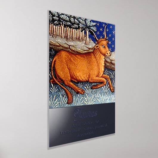 タウルスザブル〔占星術の〕十二宮図サインバースデーパーティー 箔ポスター (レイダウン)