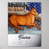 タウルスザブル〔占星術の〕十二宮図サインバースデーパーティー 箔ポスター (正面)