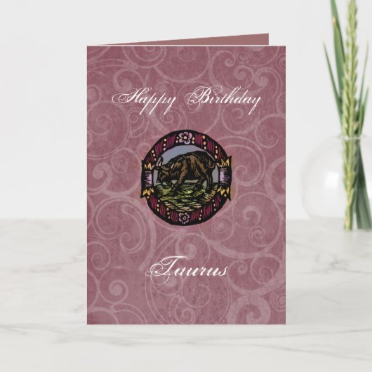 タウルス誕生日 カード (正面)