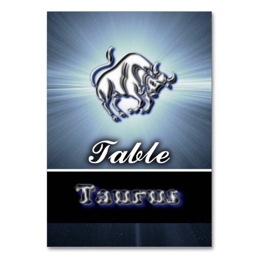 タウルス テーブルナンバー (正面)