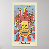 タウルス〔占星術の〕十二宮図サイン抽象芸術アートヴィンテージポスター ポスター (正面)