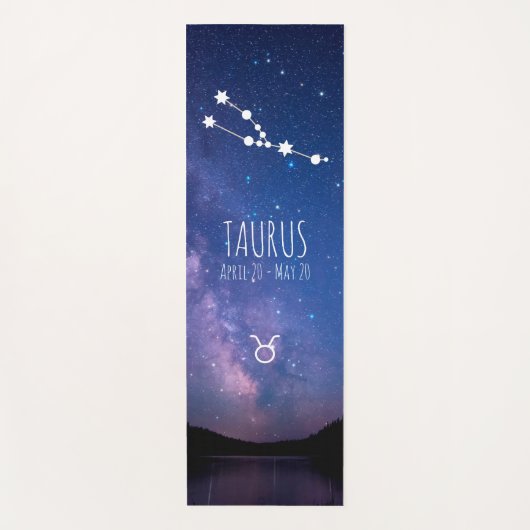 タウルス |〔占星術の〕十二宮図パーソナライズされたアストロロジーヨガマット ヨガマット (正面)