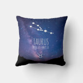 タウルス |〔占星術の〕十二宮図パーソナライズされた星座 クッション (裏面)