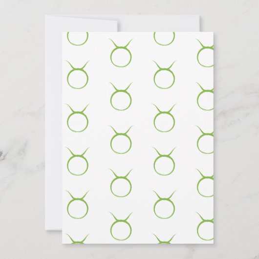 タウルス〔占星術の〕十二宮図星占い4月5月バースデーパーティー 招待状 (裏面)