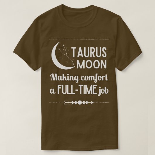 タウロスおもしろい〔占星術の〕十二宮図サインタウロス月作りコムフォー Tシャツ (デザイン正面)