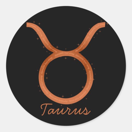 タウロスのステッカー ラウンドシール (正面)