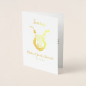 タウロス占星術 | パーソナライズされた〔占星術の〕十二宮図標識 箔カード (正面)