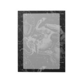 タウロス座の地図Hevelius 1690オンブラック ノートパッド (回転)