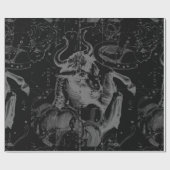 タウロス座の地図Hevelius 1690オンブラック ラッピングペーパー (フラット)