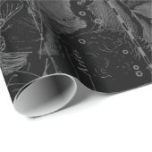 タウロス座の地図Hevelius 1690オンブラック ラッピングペーパー (ロールコーナー)