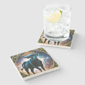 タウロス星占い徴候 ストーンコースター (横)