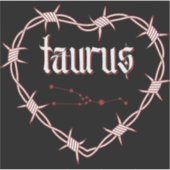 タウロス星座ゴシック有刺鉄有刺鉄線デザイン シール (正面)