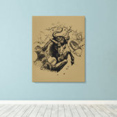 タウロス星座ヘベリアス1690版木、銅版、版画 キャンバスプリント (インサイチュ (ウッドフロア))