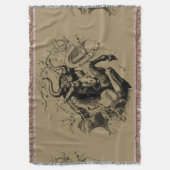 タウロス星座ヘベリアス1690版木、銅版、版画 スローブランケット (正面縦)